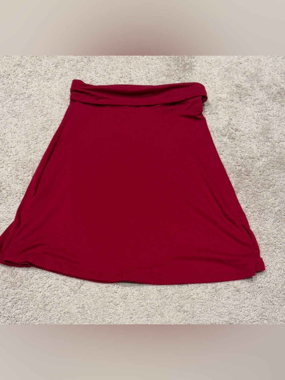 Old Navy Fold-Over Waist A-Line Skirt in Deep Red